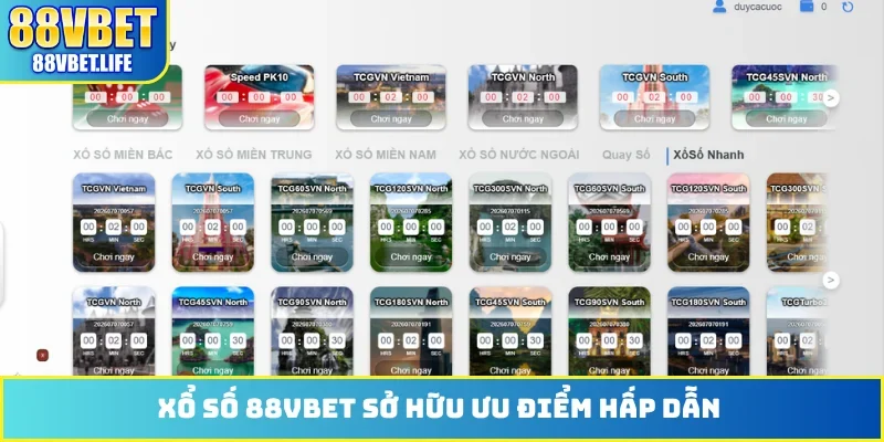 Xổ số 88VBET sở hữu ưu điểm hấp dẫn